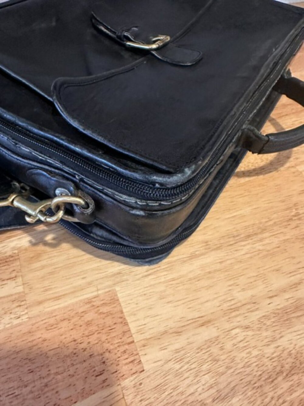 Coach | Vintage Leather Laptop Attache Briefcase Satchel Bag Black - Picture 5 of 16